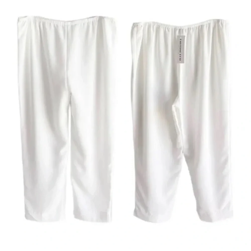 CAROLINE ROSE WOMAN PLUS SIZE WHITE ANKLE CROP ELASTIC PULL ON PANTS SZ 1X NWT - Picture 3 of 10